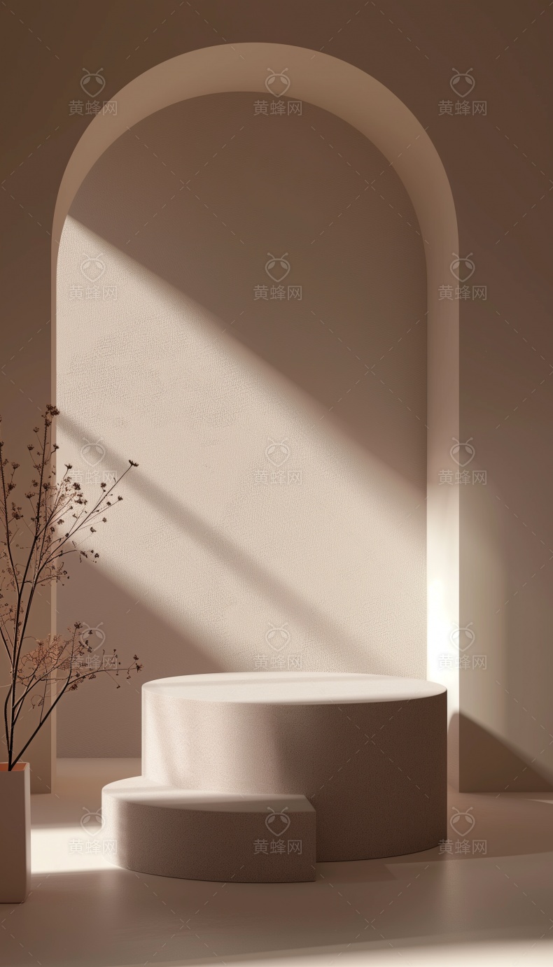 室内3D简约场景背景图片素材 - 素材 - 黄蜂网woofeng.cn