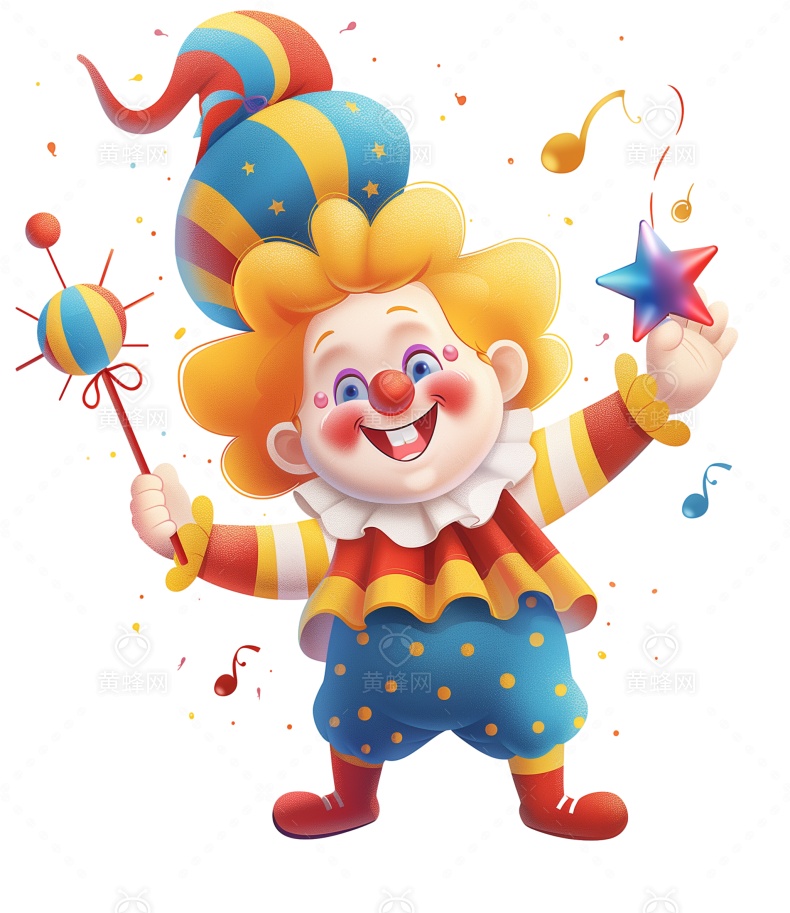 小丑,卡通小丑,小丑png,可爱的小丑,愚人节,愚人节卡通元素,ai卡通