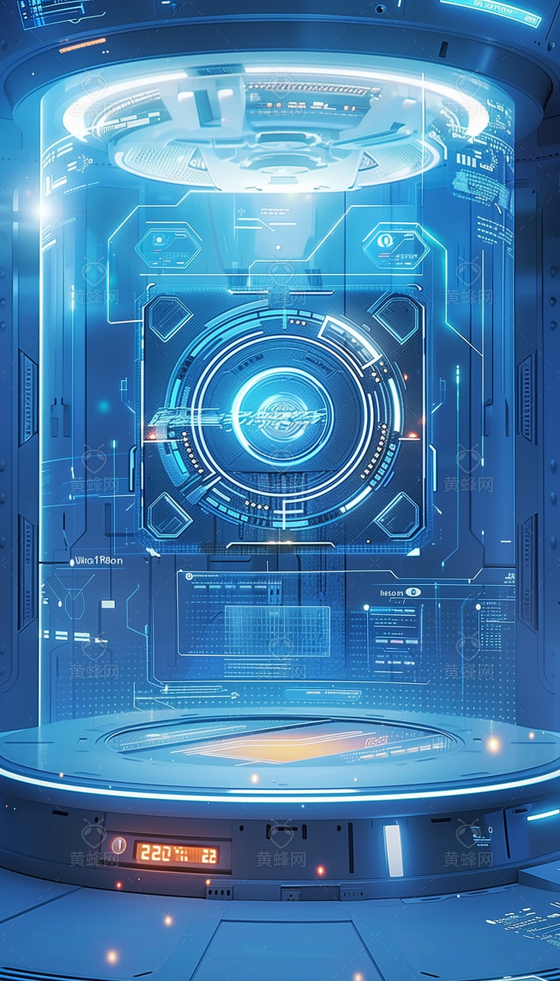 ai生成蓝色科技场景背景图片素材 - 素材 - 黄蜂网 - 原创可商用设计作品