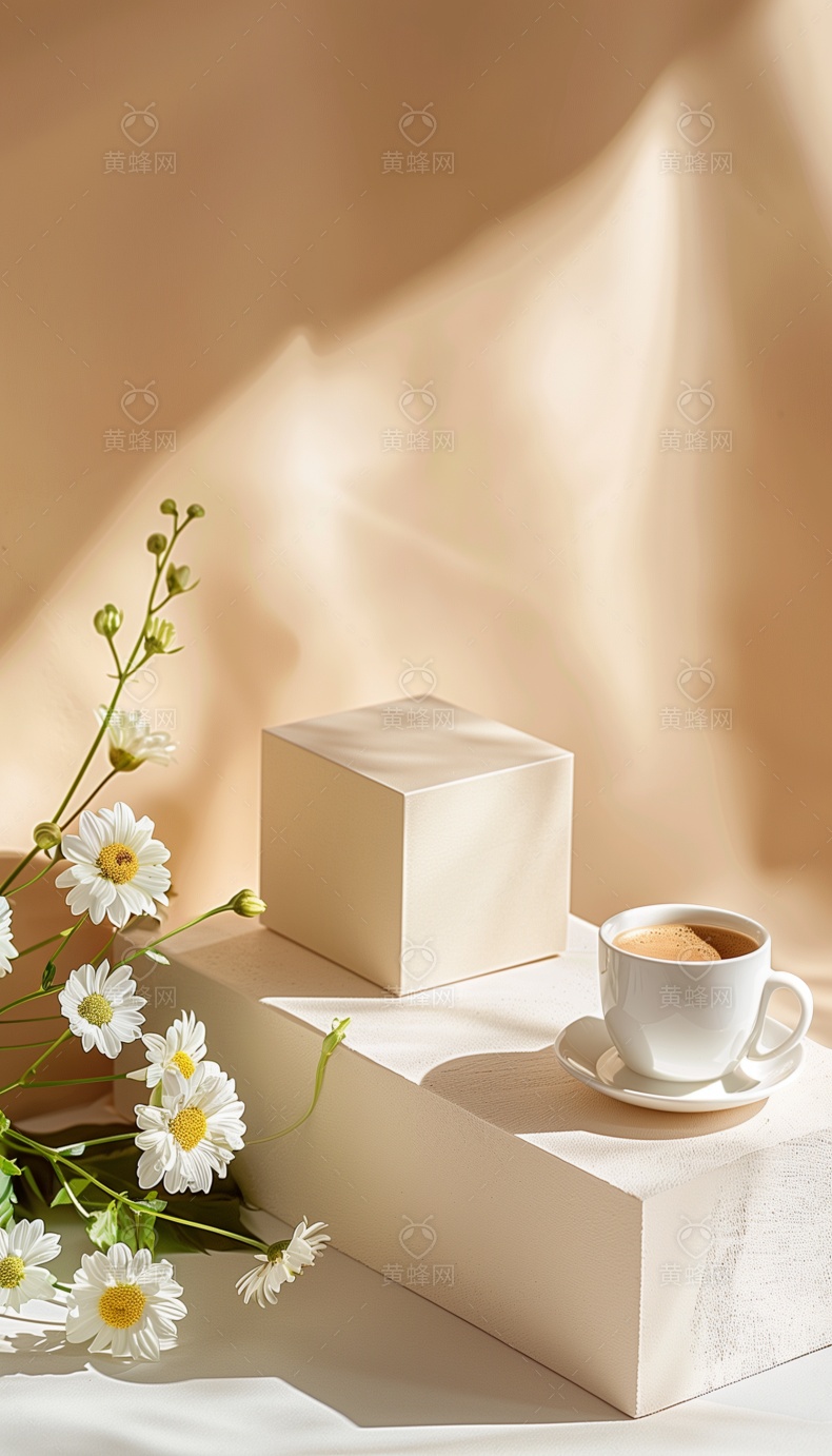 ai生成暖黄色产品展台场景背景图片素材 - 素材 - 黄蜂网 - 原创可商用设计作品