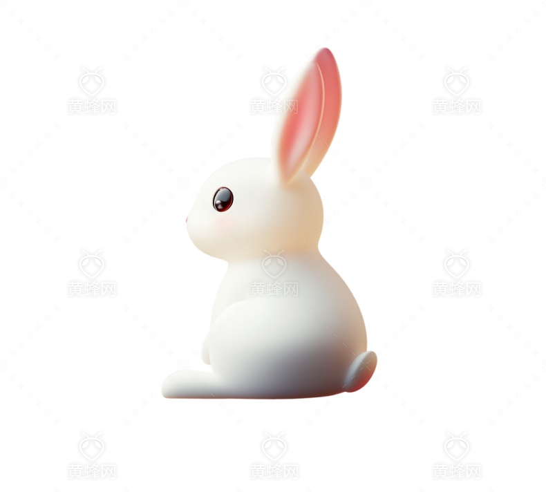 ai生成3D兔子PNG图片素材 - 素材 - 黄蜂网 - 原创可商用设计作品