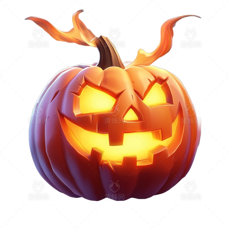 ai生成万圣节南瓜灯png图片素材