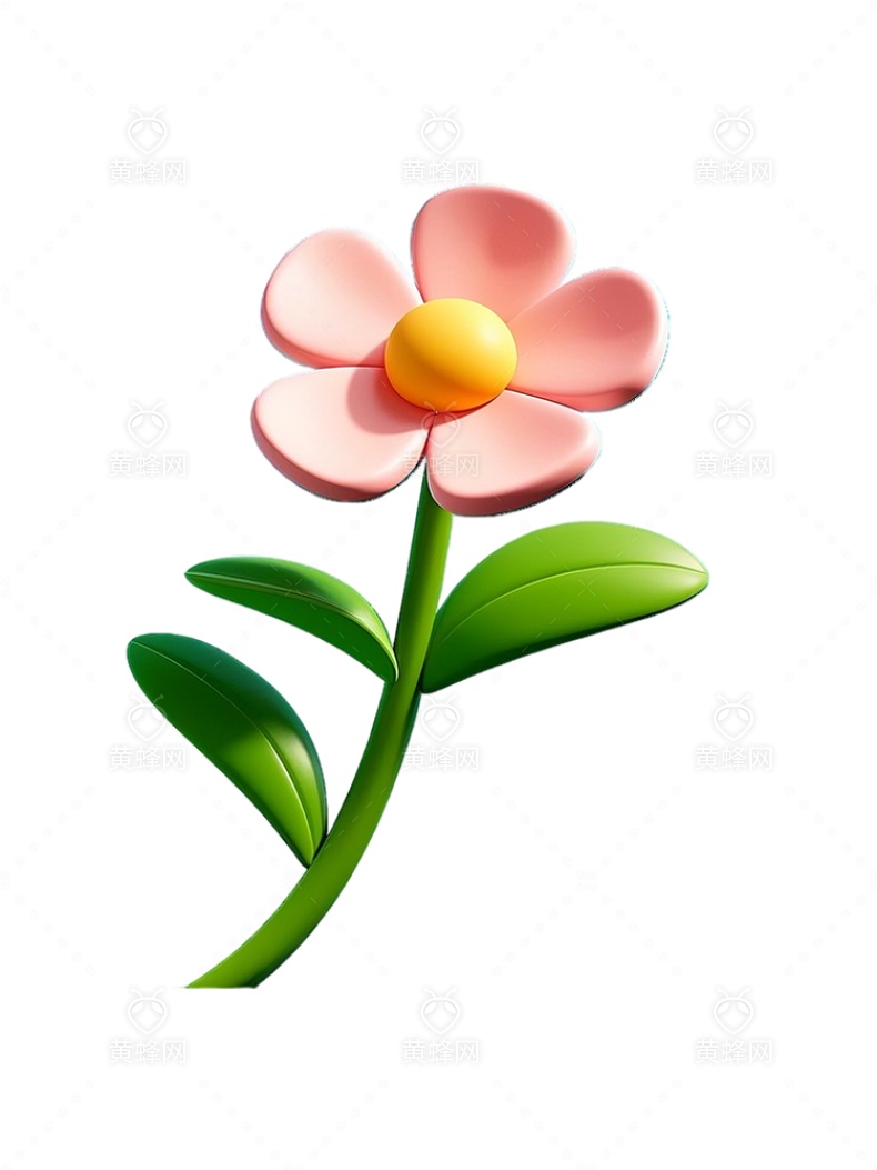 ai生成春天小花图标png图片素材
