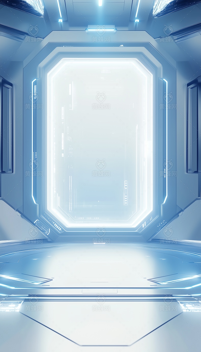 ai生成浅蓝色科技空间背景图片素材 - 素材 - 黄蜂网 - 原创可商用设计作品